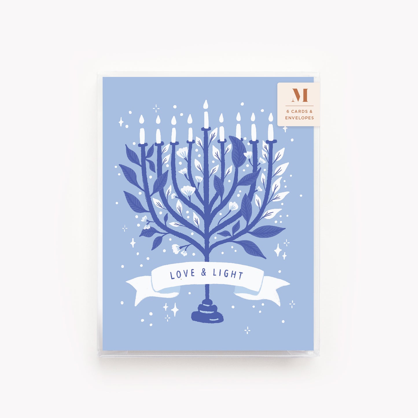 Blooming Light - Menorah Hanukkah Card