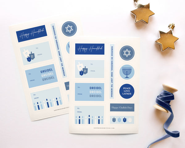 Hanukkah Gifting Stickers - Set of 2 Sheets – Modern Mitzvah