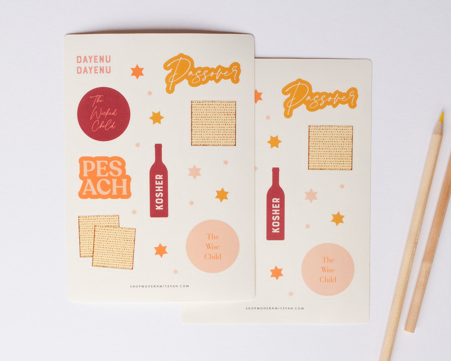 Passover Stickers - Set of 2 Sheets