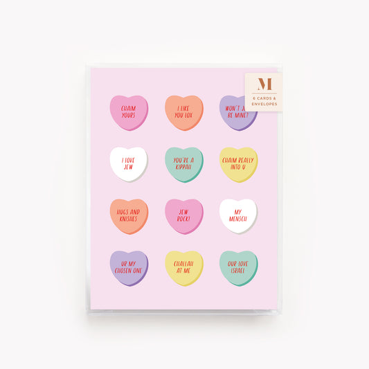 Jewish Conversation Hearts Card