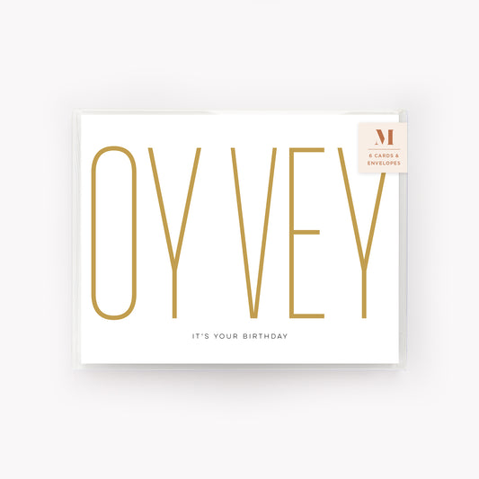 Modern Oy Vey Birthday Card