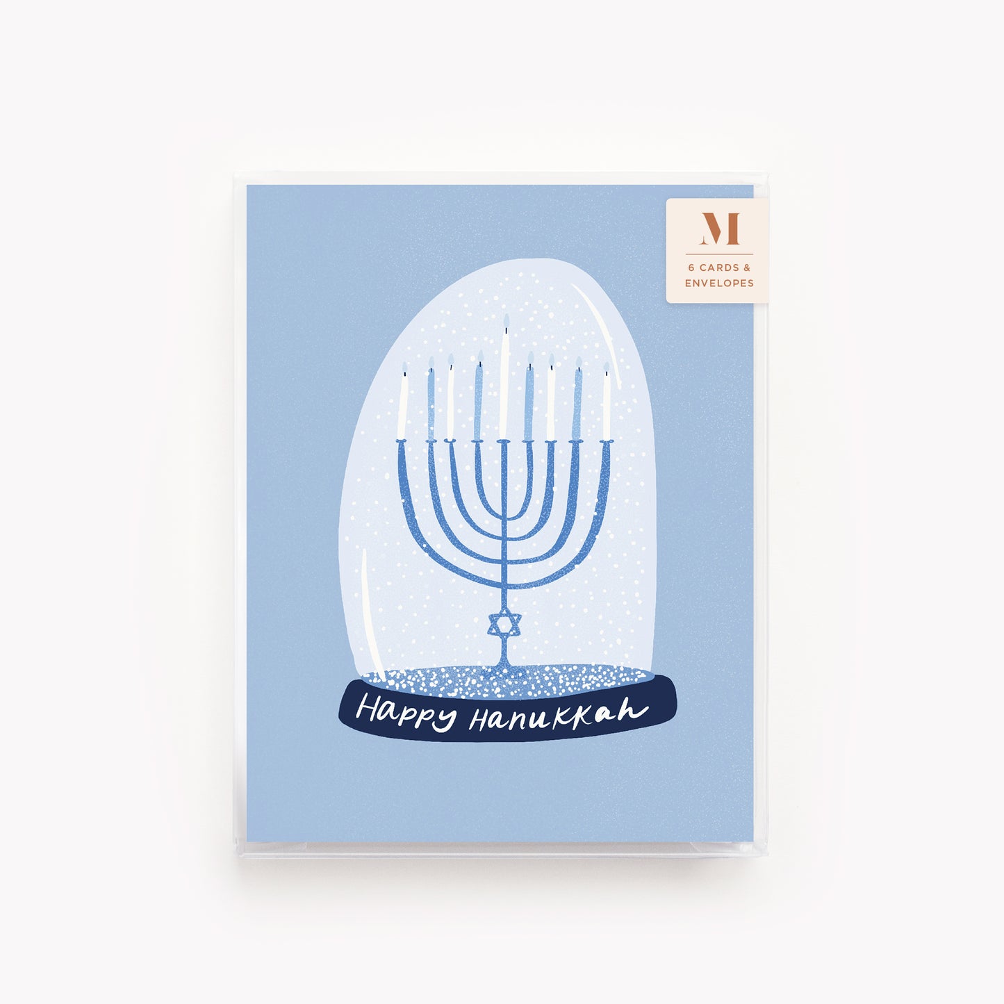 Menorah Snow Globe Card